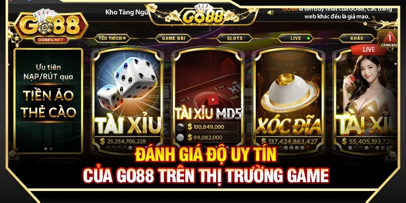 Đánh giá độ uy tín của Go88 trên thị trường game đổi thưởng